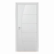 Kit Porta de Madeira 210x90cm Frisada Laqueada Moldufama Abertura Direita Kit Porta de Madeira 210x90cm Frisada Laqueada Moldufama Abertura Direita