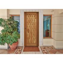 Kit Porta de Madeira 210x92cm Batente 14cm Fechadura Stilo Rodam Abertura Esquerda
