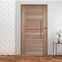 Kit Porta de Madeira BBB 210x102cm Batente 11cm Fechadura Rolete Rodam Abertura Direita