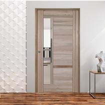 Kit Porta de Madeira BBB 210x102cm Batente 11cm Fechadura Rolete Rodam Abertura Esquerda