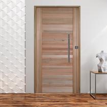 Kit Porta de Madeira BBB 210x110cm Batente 11cm Fechadura Rolete Rodam Abertura Esquerda