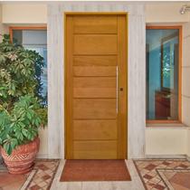 Kit Porta de Madeira BBB 210x72cm Batente 14cm Fechadura Rolete Rodam Abertura Esquerda