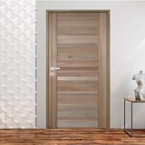Kit Porta de Madeira BBB 210x82cm Batente 11cm Fechadura Stilo Rodam Abertura Esquerda
