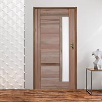 Kit Porta de Madeira BBB 210x82cm Batente 11cm Fechadura Stilo Rodam Abertura Esquerda