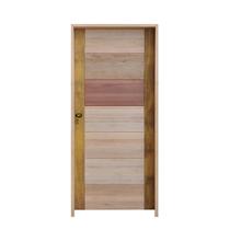 Kit Porta de Madeira BBB 210x82cm Batente 14cm Fechadura Golf Rodam