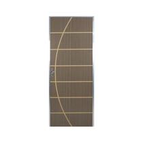 Kit Porta de Madeira Decorada 212x75cm com Batente de Alumínio 3,6cm Neblina Mgm