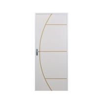 Kit Porta de Madeira Decorada 212x85cm com Batente de Aluminio 3,6cm Gáucha Mgm Abertura Direita
