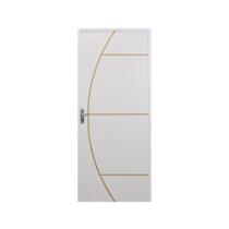 Kit Porta de Madeira Decorada 212x85cm com Batente de Aluminio 3,6cm Gáucha Mgm Abertura Direita