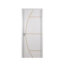 Kit Porta de Madeira Decorada 215x64cm com Batente de MDF Ultra 10cm Gaúcha MGM Abertura Esquerda Branco Kit Porta de Madeira Decorada 215x64cm com Batente de MDF Ultra 10cm Gaúcha MGM Abertura Esquerda Branco