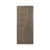 Kit Porta de Madeira Decorada 215x64cm com Batente de MDF Ultra 12cm Cantareira MGM