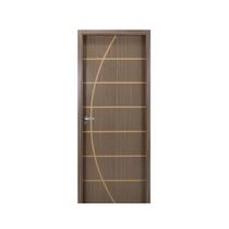 Kit Porta de Madeira Decorada 215x64cm com Batente de Mdf Ultra 12cm Neblina Mgm Abertura Esquerda