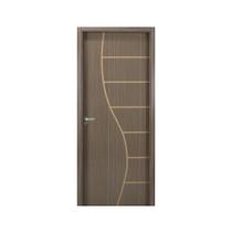 Kit Porta de Madeira Decorada 215x74cm com Batente de MDF Ultra 12cm Cantareira MGM