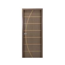 Kit Porta de Madeira Decorada 215x74cm com Batente de MDF Ultra 16cm Neblina MGM