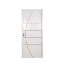 Kit Porta de Madeira Decorada 215x84cm com Batente de Mdf Ultra 12cm Neblina Mgm Abertura Esquerda