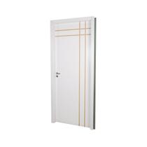 Kit Porta de Madeira Decorada 215x94cm com Batente de MDF Ultra 16cm Mantiqueira MGM