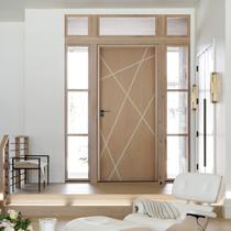 Kit Porta de Madeira Frisada 210x82cm Batente 14cm Fechadura Rolete e Puxador Rodam Portas Marrom Kit Porta de Madeira Frisada 210x82cm Batente 14cm Fechadura Rolete e Puxador Rodam Portas Marrom