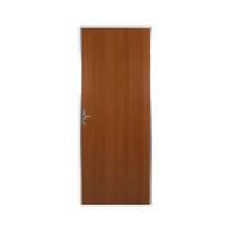 Kit Porta de Madeira Lisa 212x85cm com Batente de Alumínio 3,6cm Ecomadeiral Mgm Abertura Esquerda