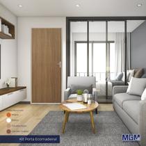 Kit Porta de Madeira Lisa 212x95cm com Batente de Alumínio 3,6cm Ecomadeiral Mgm Abertura Esquerda Kit Porta de Madeira Lisa 212x95cm com Batente de Alumínio 3,6cm Ecomadeiral Mgm Abertura Esquerda