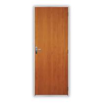 Kit Porta de Madeira Lisa 215x85cm com Batente de Aço 06cm Açomad MGM Abertura Direita Marrom/Mogno Kit Porta de Madeira Lisa 215x85cm com Batente de Aço 06cm Açomad MGM Abertura Direita Marrom/Mogno