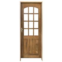 Kit Porta de Madeira Maciça Meia Almofada Rodam Itaúba - 2.10 (A) X 0.82 (L) - Lado Direito