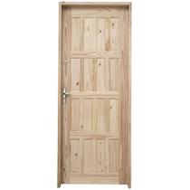 Kit Porta de Madeira Pinus Grantok M09 Externa, Abertura à Esquerda 213x96 cm Kit Porta de Madeira Pinus Grantok M09 Externa, Abertura à Esquerda 213x96 cm