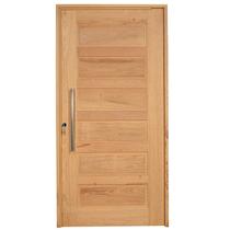 Kit Porta de Madeira Pivotante Frisada 214cmx107cmx12cm Pe28 Esel Abertura Direita