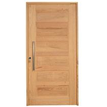 Kit Porta de Madeira Pivotante Frisada 214cmx107cmx12cm Pe28 Esel Abertura Direita