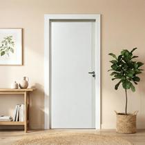 Kit Porta de Madeira Sarrafeada 210x72cm Batente 9,5cm e Fechadura Abertura Esquerda SOMAD Kit Porta de Madeira Sarrafeada 210x72cm Batente 9,5cm e Fechadura Abertura Esquerda SOMAD