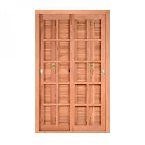 Kit Porta de Madeira Veneziana 216CMX180CMX14CM PE521 Esel Marrom Kit Porta de Madeira Veneziana 216CMX180CMX14CM PE521 Esel Marrom