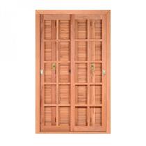 Kit Porta de Madeira Veneziana 216CMX200CMX14CM PE521 Esel Marrom Kit Porta de Madeira Veneziana 216CMX200CMX14CM PE521 Esel Marrom