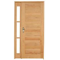 Kit Porta de Madeira Vitrô Direita 213cmx110cmx12cm Pe28 Esel