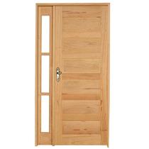 Kit Porta de Madeira Vitrô Direita 213cmx120cmx12cm Pe28 Esel