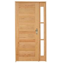Kit Porta de Madeira Vitrô Esquerda 213cmx120cmx12cm Pe28 Esel