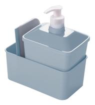 Kit Porta Detergente Dispenser Rodinho Quadrado Cozinha Pia