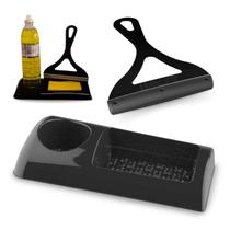 Kit Porta Detergente e Bucha/Esponja + Rodinho Para Pia Preto ou Branco