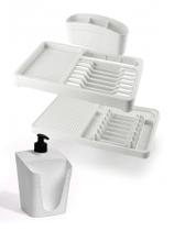 Kit Porta Detergente+ Escorredor de Louças Compacto Cozinha Kit Porta Detergente+ Escorredor de Louças Compacto Cozinha