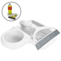 Kit Porta Detergente + Esponja + Rodinho Plástico 18X19X5Cm Kit Porta Detergente + Esponja + Rodinho Plástico 18X19X5Cm
