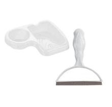 Kit Porta Detergente Rodinho De Pia Plástico Cozinha Branco Kit Porta Detergente Rodinho De Pia Plástico Cozinha Branco