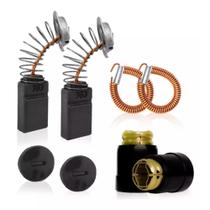 Kit Porta Escova de Carvão + Par Carvão + Par de Molas Serra Mármore MKT 4100