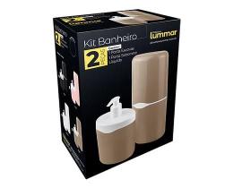 Kit porta escovas e porta sabonete líquido com caixa