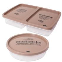 Kit porta frios e porta mortadela bege Plasutil Kit porta frios e porta mortadela bege Plasutil