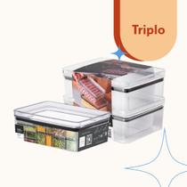 Kit Porta Frios Hermético 770ml Acrílico com Tampa Para Queijo, Presunto e Armazenar Mantimentos Kit Porta Frios Hermético 770ml Acrílico com Tampa Para Queijo, Presunto e Armazenar Mantimentos