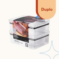 Kit Porta Frios Hermético 770ml Acrílico com Tampa Para Queijo, Presunto e Armazenar Mantimentos Kit Porta Frios Hermético 770ml Acrílico com Tampa Para Queijo, Presunto e Armazenar Mantimentos