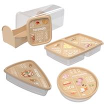 Kit porta frios, porta mortadela, porta pizza e porta torradas Plasutil Kit porta frios, porta mortadela, porta pizza e porta torradas Plasutil