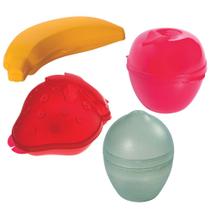 Kit porta frutas banana, maçã, morango e limão 4 pçs Plasutil Kit porta frutas banana, maçã, morango e limão 4 pçs Plasutil