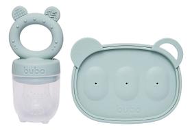 Kit Porta Frutinhas e Forminhas Buba Em Silicone Verde