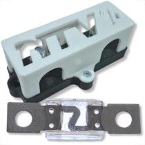 Kit porta fusível mega 3 vias com fusível 150a para som automotivo barramento