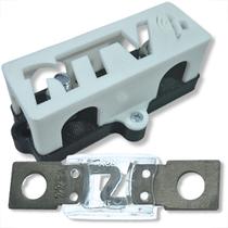 Kit porta fusível mega 3 vias com fusível para som automotivo barramento