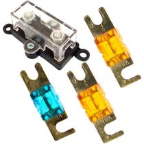 Kit porta fusível midi + 2 fusíveis 40a + 1 fusível 60a
