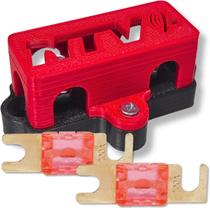 Kit Porta Fusível Mini Faca Midi com 2 Fusíveis 100A Alta Corrente